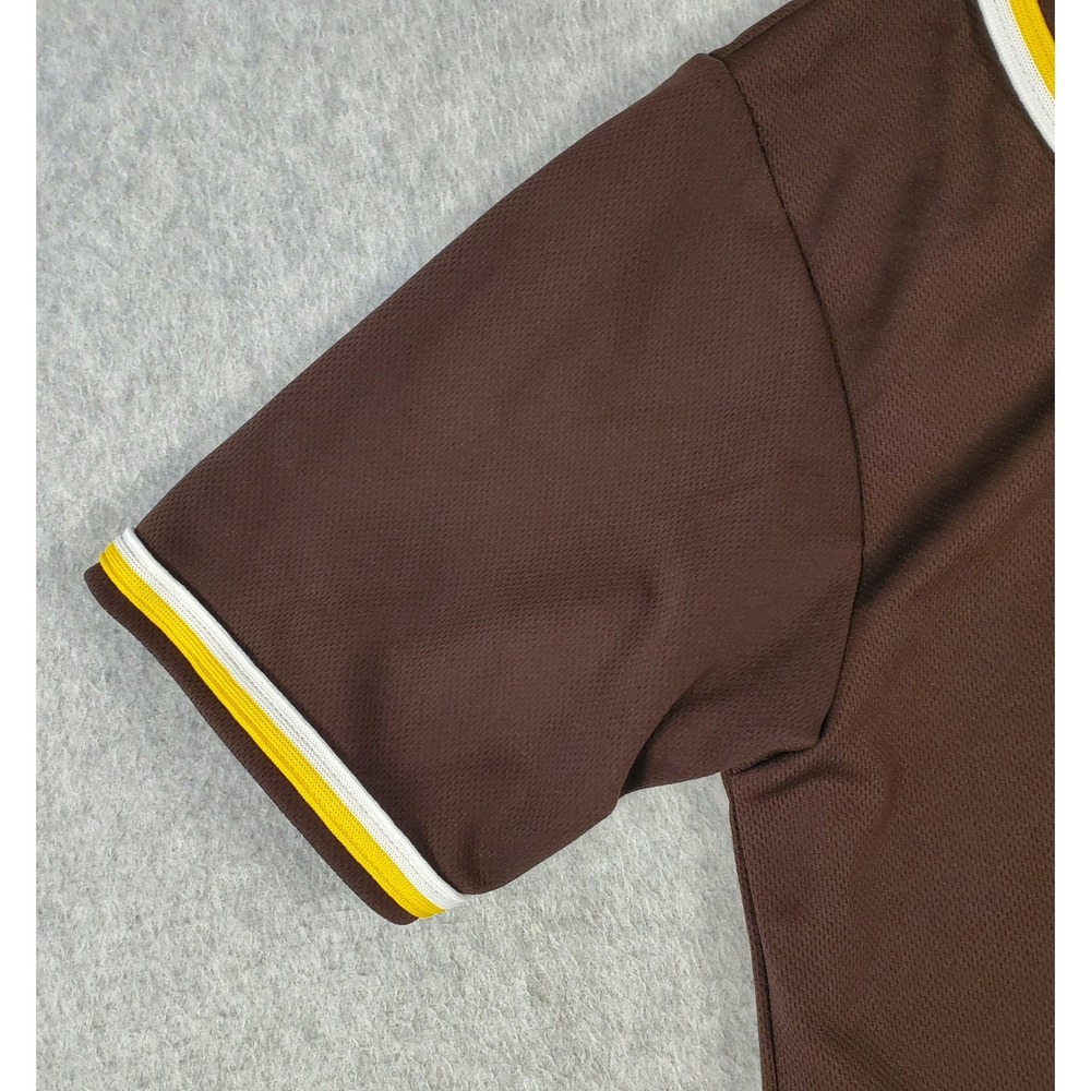 San Diego Padres Jersey Youth Boys Large Brown Button Front Team Logo Athletics - Picture 5 of 10